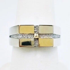 Bague Rectangulaire Pour Homme -Vivalatina Boutiqe chevalieredeuxorsorblanc18carats 1 d909229a e964 42c0 99c3 bb4888507151