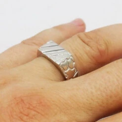 Chevalière Originale Pour Homme -Vivalatina Boutiqe chevaliereoriginaleorblanc18carats 6 Copy Copy