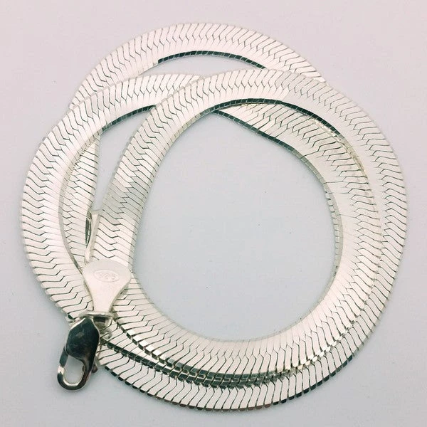 Collier à Maille Plate En Argent 8 Collier à Maille Plate En Argent – Image 6