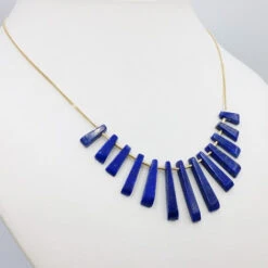 Collier Lapis Lazuli Or -Vivalatina Boutiqe collier lapis lazuli en or 3 Copy