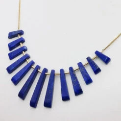 Collier Lapis Lazuli Or -Vivalatina Boutiqe collier lapis lazuli en or 4 Copy
