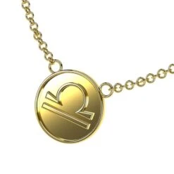 Collier Signe Astrologique En Or -Vivalatina Boutiqe collier signe astrologique balance or 2