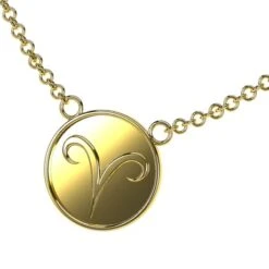 Collier Signe Astrologique En Or -Vivalatina Boutiqe collier signe astrologique belier or 2