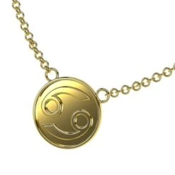 Collier Signe Astrologique En Or -Vivalatina Boutiqe collier signe astrologique cancer or 2
