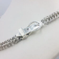 Collier Maille Anglaise En Argent Massif Avec Fermoir Ceinture -Vivalatina Boutiqe colliermailleanglaisefermoirceinturetypesellier 10 Copy Copy