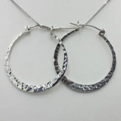 Créoles 30 Mm Or Martelé