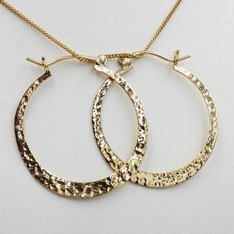 Créoles 30 Mm Or Martelé 4 Créoles 30 Mm Or Martelé – Image 2