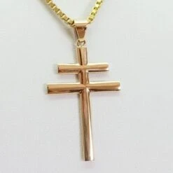 Pendentif Croix De Lorraine En Or 27 Pendentif Croix De Lorraine En Or -Vivalatina Boutiqe croix de lorraine or jaune 1