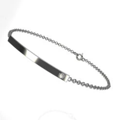 Gourmette Pour Femme Avec Diamant -Vivalatina Boutiqe gourmettediamantorblanc18carats 1