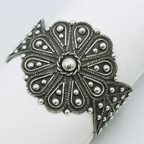 Bracelet Mexicain Manchette Fleur 2 Bracelet Mexicain Manchette Fleur