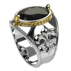 Grosse Chevalière Pour Homme Or & Diamants -Vivalatina Boutiqe grosse chevaliere homme 1