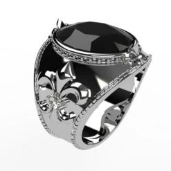 Grosse Chevalière Pour Homme Or & Diamants -Vivalatina Boutiqe grosse chevaliere onyx or homme 4