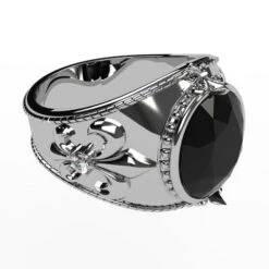 Grosse Chevalière Pour Homme Or & Diamants -Vivalatina Boutiqe grosse chevaliere onyx or homme 5