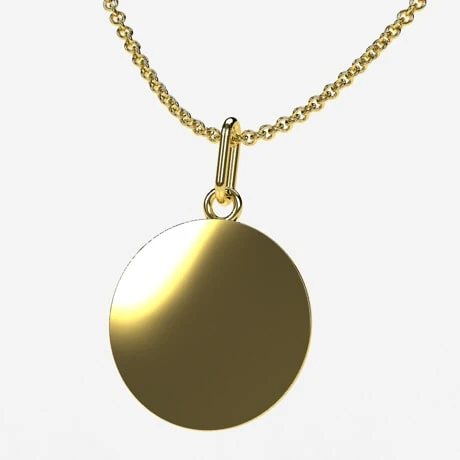 Médaille En Or 18 Carats à Graver 7 Médaille En Or 18 Carats à Graver – Image 5