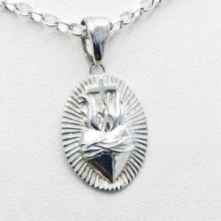 Médaille Du Sacré Coeur De Jésus -Vivalatina Boutiqe medaillesacrecoeurjesusorblanc18carats 12