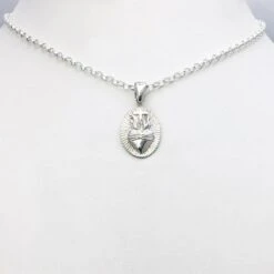 Médaille Du Sacré Coeur De Jésus -Vivalatina Boutiqe medaillesacrecoeurjesusorblanc18carats 13