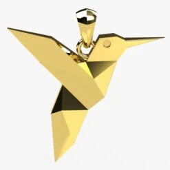 Collier & Pendentif Colibri En Or -Vivalatina Boutiqe pendentif colibri or 3