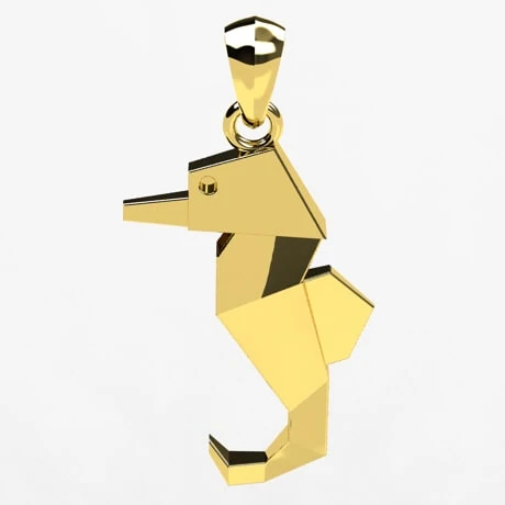 Pendentif Hippocampe En Or 3 Pendentif Hippocampe En Or