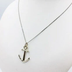 Pendentif Ancre De Marine 22 Pendentif Ancre De Marine -Vivalatina Boutiqe pendentif ancre de marine or blanc 18 carats 3