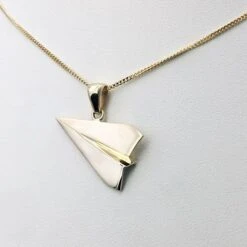 Pendentif Avion En Or -Vivalatina Boutiqe pendentif avion papier or 5