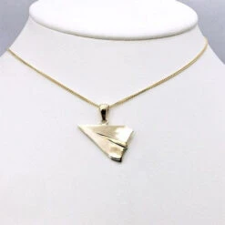 Pendentif Avion En Or -Vivalatina Boutiqe pendentif avion papier or 6