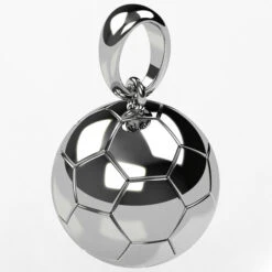 Collier Et Pendentif Ballon De Foot En Or -Vivalatina Boutiqe pendentif ballon foot or blanc 18 carats 2