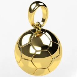 Collier Et Pendentif Ballon De Foot En Or -Vivalatina Boutiqe pendentif ballon foot or jaune 18 carats 2