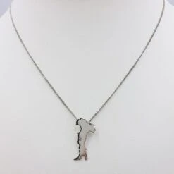 Pendentif Carte Italie En Or -Vivalatina Boutiqe pendentif carte italie or blanc 18 carats 3