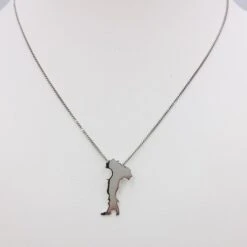 Pendentif Carte Italie En Or -Vivalatina Boutiqe pendentif carte italie or blanc 18 carats 5