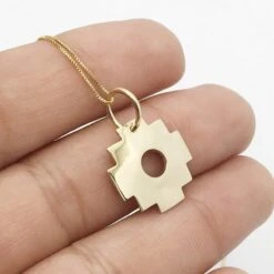 Pendentif Croix Andine Chakana 29 Pendentif Croix Andine Chakana -Vivalatina Boutiqe pendentif chakana or