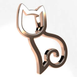 Pendentif Chat En Or 16 Pendentif Chat En Or -Vivalatina Boutiqe pendentif chat or rose 18 carats 3 Copy