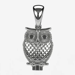 Collier Pendentif Chouette En Or -Vivalatina Boutiqe pendentif chouette hibou or balnc 18 carats