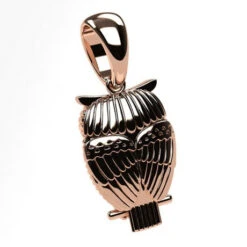 Collier Pendentif Chouette En Or -Vivalatina Boutiqe pendentif chouette hibou or rose 18 carats 4 Copy