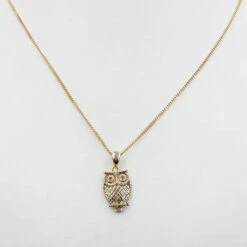 Collier Pendentif Chouette En Or -Vivalatina Boutiqe pendentif chouette or jaune 1 Copy d3a8ba00 b617 4e71 bb1c ea0234eb4d24