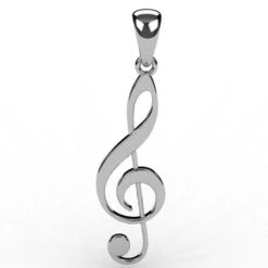 Pendentif Clé De Sol En Or 26 Pendentif Clé De Sol En Or -Vivalatina Boutiqe pendentif cle de sol or blanc 18 carats Copy