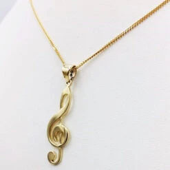 Pendentif Clé De Sol En Or 25 Pendentif Clé De Sol En Or -Vivalatina Boutiqe pendentif cle de sol or jaune 18 carats 13