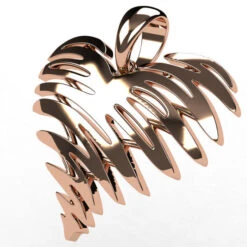 Pendentif Coeur En Or 18 Carats 20 Pendentif Coeur En Or 18 Carats -Vivalatina Boutiqe pendentif coeur or rose 18 carats 2