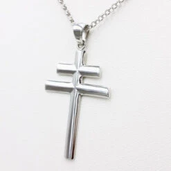 Pendentif Croix De Lorraine En Or 20 Pendentif Croix De Lorraine En Or -Vivalatina Boutiqe pendentif croix de lorraine or blanc 18 carats 4