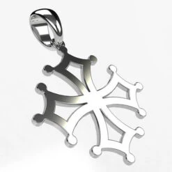 Pendentif Croix Occitane En Or 25 Pendentif Croix Occitane En Or -Vivalatina Boutiqe pendentif croix occitane or blanc 18 carats 3 Copy