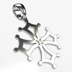 Pendentif Croix Occitane En Or 26 Pendentif Croix Occitane En Or -Vivalatina Boutiqe pendentif croix occitane or blanc diamant 3 Copy