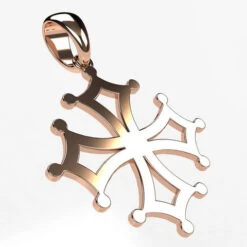 Pendentif Croix Occitane En Or 29 Pendentif Croix Occitane En Or -Vivalatina Boutiqe pendentif croix occitane or rose 18 carats 3 Copy