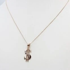Pendentif Dollar En Or 21 Pendentif Dollar En Or -Vivalatina Boutiqe pendentif dollar or rose 1