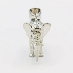 Collier Pendentif Élephant Or -Vivalatina Boutiqe pendentif elephant or blanc 18 carats 5