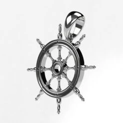 Pendentif Barre De Gouvernail En Or -Vivalatina Boutiqe pendentif gouvernail or blanc 18 carats 2 Copy