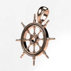 Pendentif Barre De Gouvernail En Or -Vivalatina Boutiqe pendentif gouvernail or rose 18 carats 2 Copy