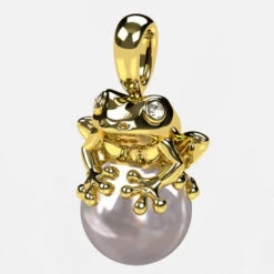 Pendentif Grenouille En Or -Vivalatina Boutiqe pendentif grenouille or jaune 18 carats Copy