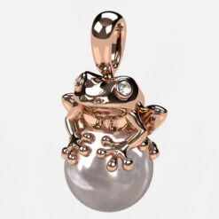 Pendentif Grenouille En Or -Vivalatina Boutiqe pendentif grenouille or rose 18 carats Copy