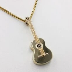 Pendentif Guitare En Or -Vivalatina Boutiqe pendentif guitare 5 min