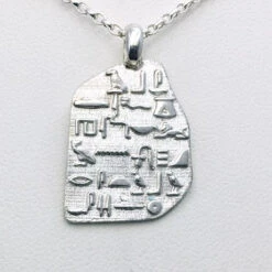 Pendentif Hiéroglyphe Égyptien -Vivalatina Boutiqe pendentif hieroglyphe egyptien or blanc 18 carats 2 Co