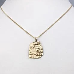 Pendentif Hiéroglyphe Égyptien -Vivalatina Boutiqe pendentif hieroglyphe egyptien or jaune 18 carats 2